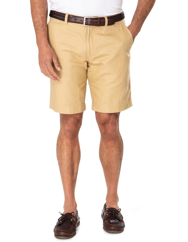 Linen Blend Short Pale Brown