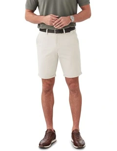 Modern Club Stretch Shorts in Beige