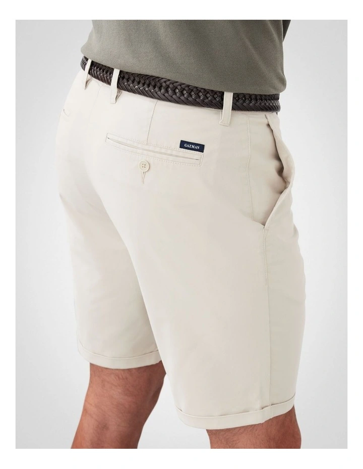 Modern Club Stretch Shorts in Beige image 3