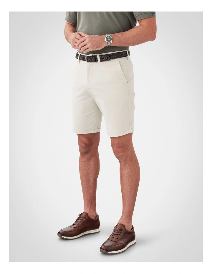 Modern Club Stretch Shorts in Beige image 4