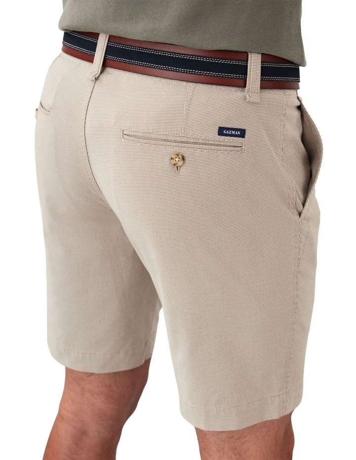 Active Quick Dry Houndstooth Shorts in Sand image 3