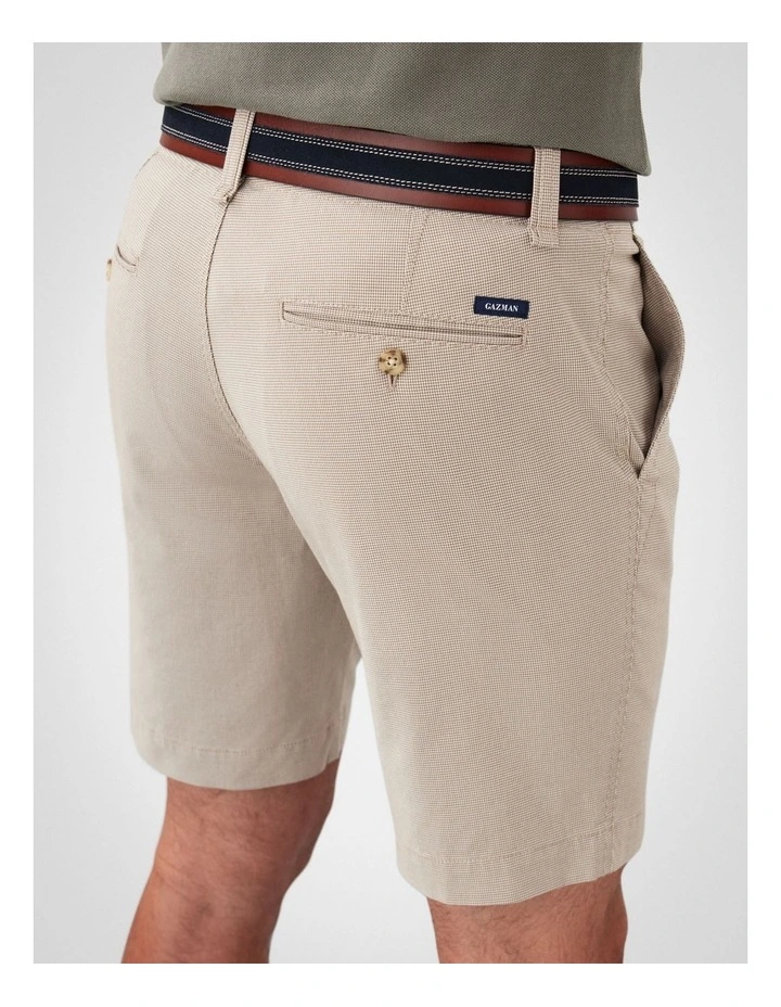 Active Quick Dry Houndstooth Shorts in Sand image 3