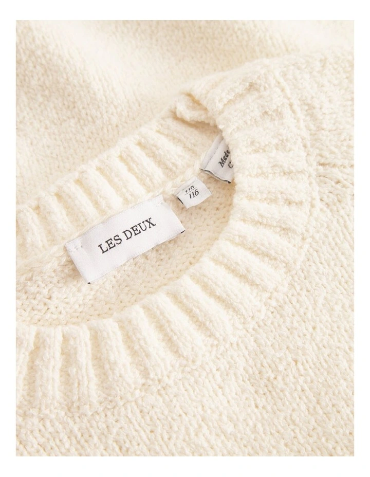 Brad Roundneck Knit Sweater in White image 3