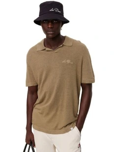 Emmanuel Polo Knit Shirt in Beige