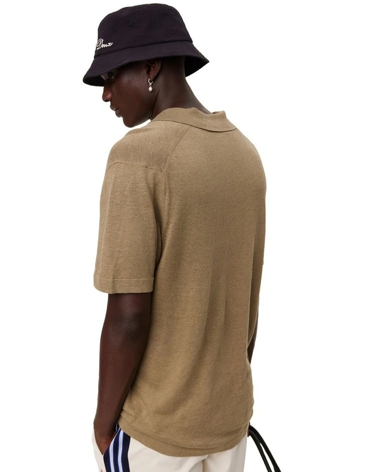Emmanuel Polo Knit Shirt in Beige image 2