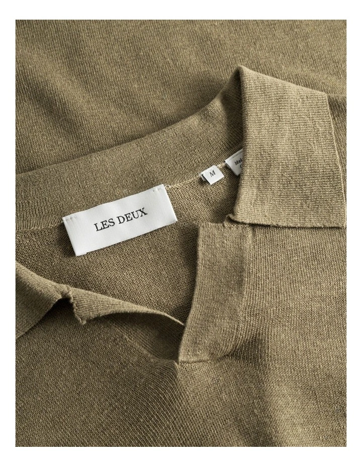 Emmanuel Polo Knit Shirt in Beige image 4