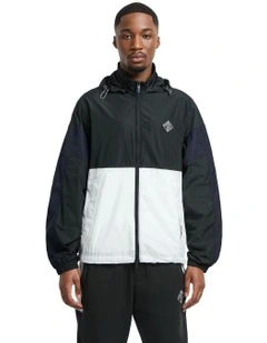 Summer Colour Block Blouson Jacket in Jet Set/White