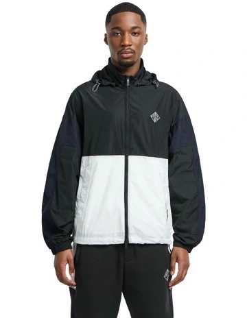 Summer Colour Block Blouson Jacket in Jet Set/White