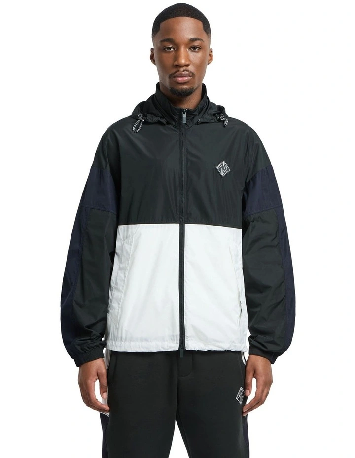 Summer Colour Block Blouson Jacket in Jet Set/White image 1