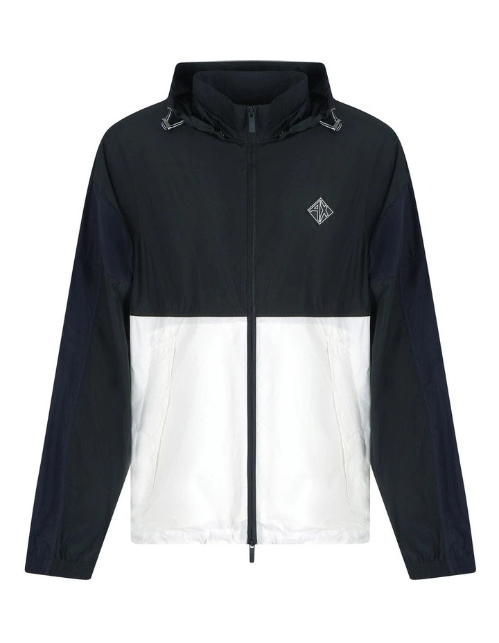 Summer Colour Block Blouson Jacket in Jet Set/White image 5