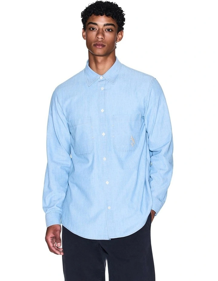 Urban Sailor Denim Shirt in Blue image 1
