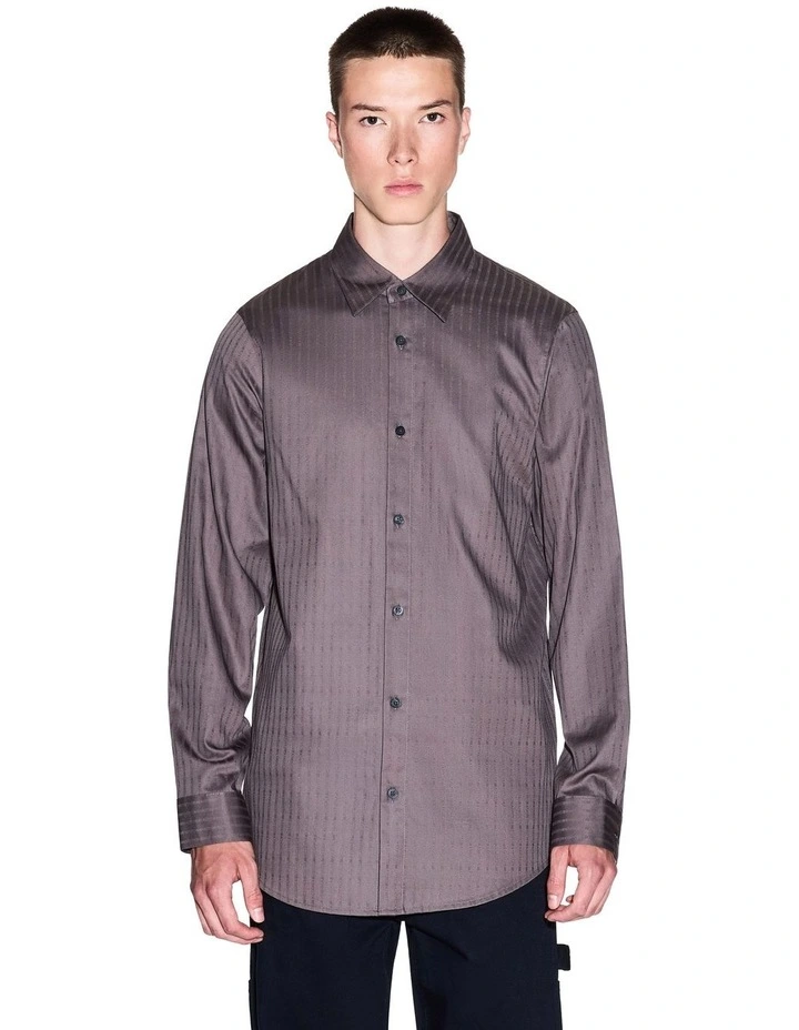 Winter Shades Shirt in Dark Gull Grey Stripe image 1