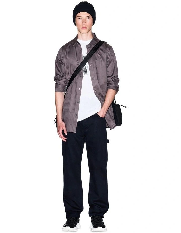 Winter Shades Shirt in Dark Gull Grey Stripe image 3