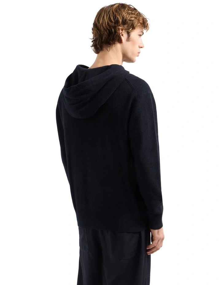 Hooded Logo Pullover in Deep Navy image 2