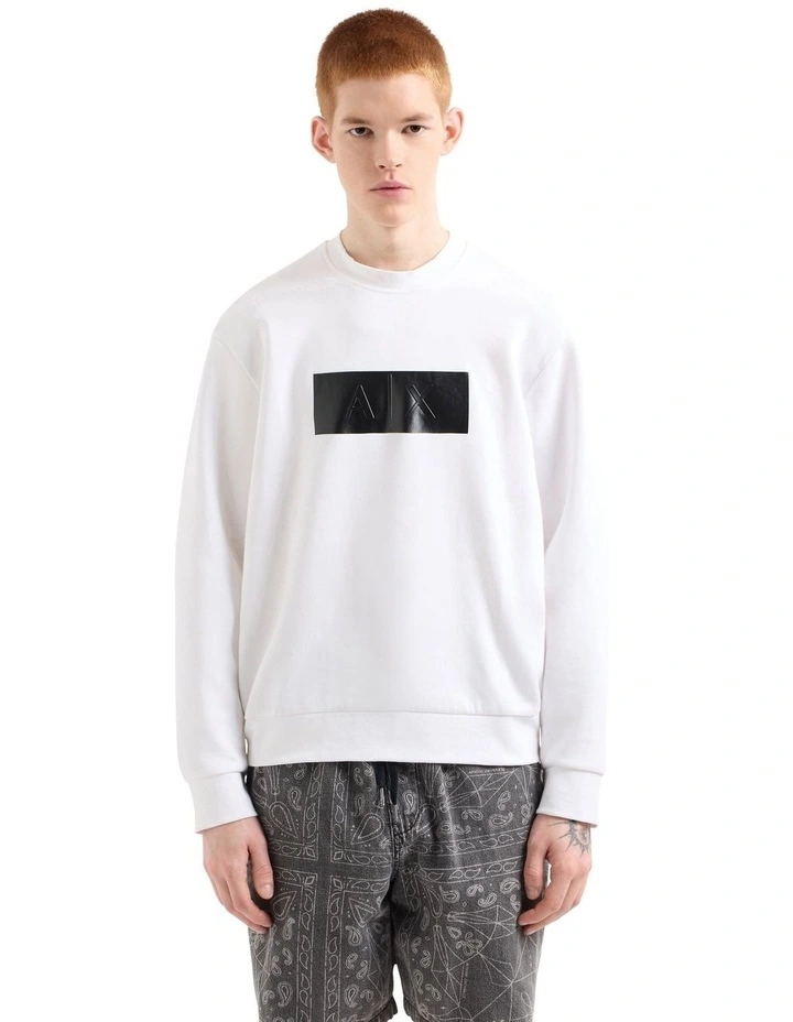 Men's Logo Sweatshirt in Off White image 1