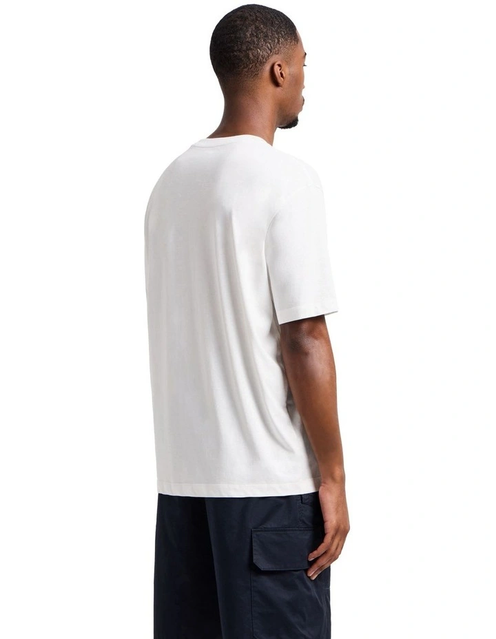 Summer Colour Block HD Logo T-shirt in Off White image 2