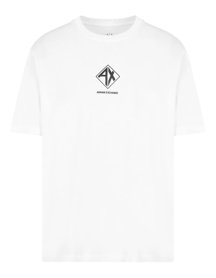 Summer Colour Block HD Logo T-shirt in Off White image 5