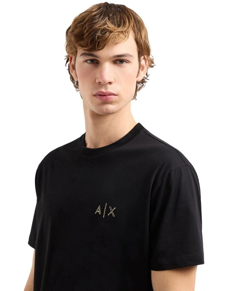 Logo Regular Crew Neck T-shirt in Black image 4