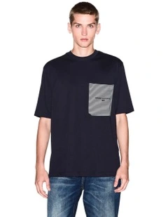 Urban Sailor Stripe Pocket T-shirt in Deep Navy