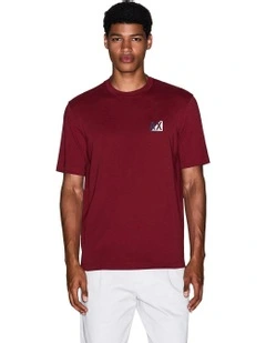 Refined Sport 2-Tone Logo T-shirt in Pomegranate Barred