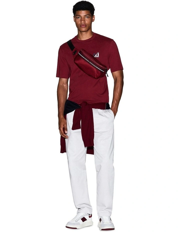 Refined Sport 2-Tone Logo T-shirt in Pomegranate Barred image 3