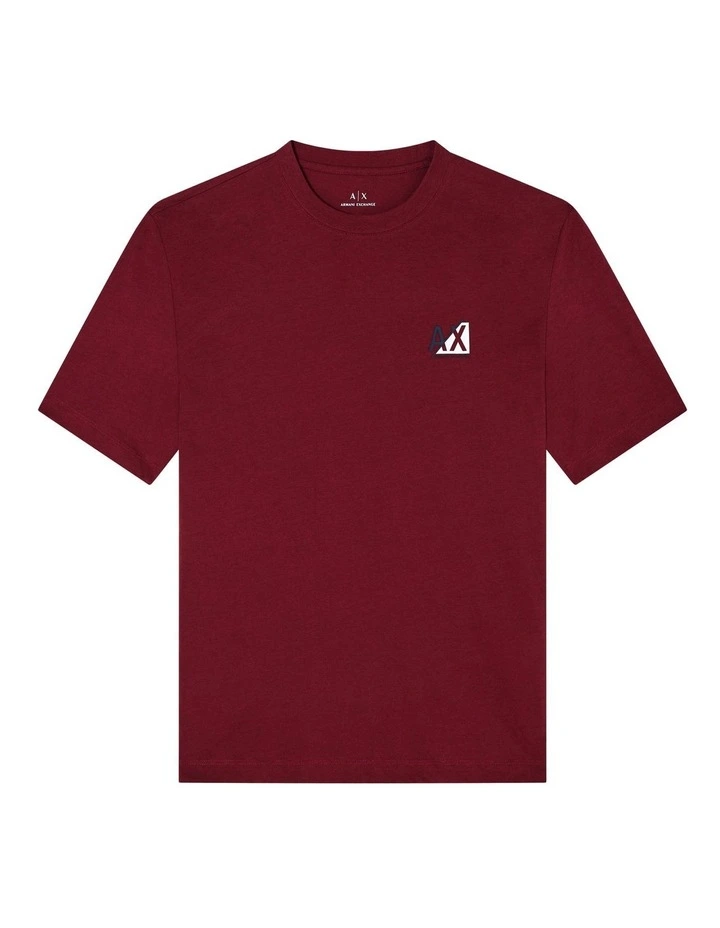 Refined Sport 2-Tone Logo T-shirt in Pomegranate Barred image 5