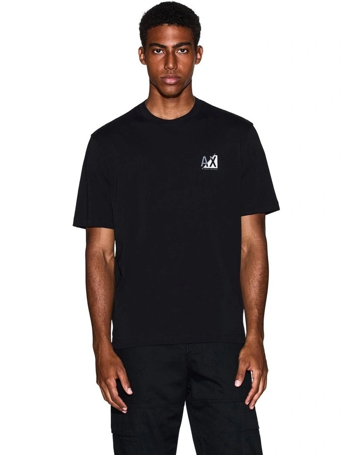 Refined Sport 2-Tone Logo T-shirt in Black Barred image 1