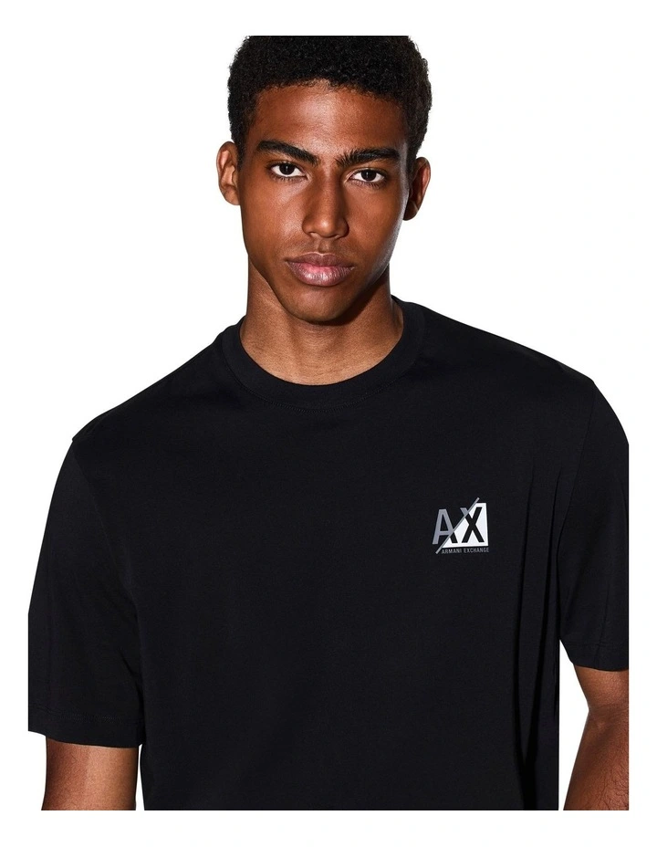 Refined Sport 2-Tone Logo T-shirt in Black Barred image 4