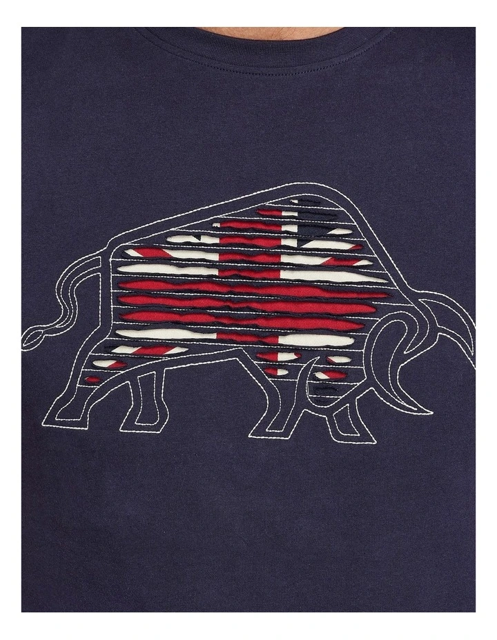 Slash Bull T-Shirt in Navy image 4