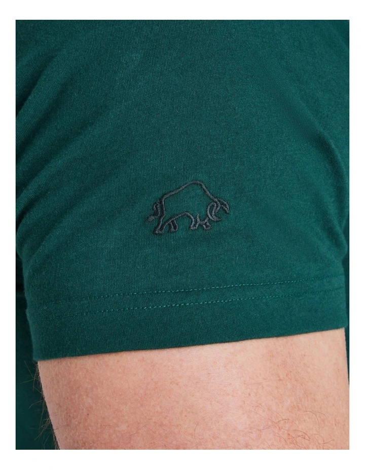 Embroided Tonal Union Jack Bull T/Shirt Forest image 4