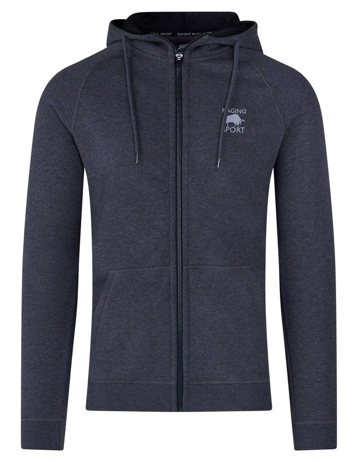 Activewear Zip Thru Hoodie in Gunmetal Grey image 3
