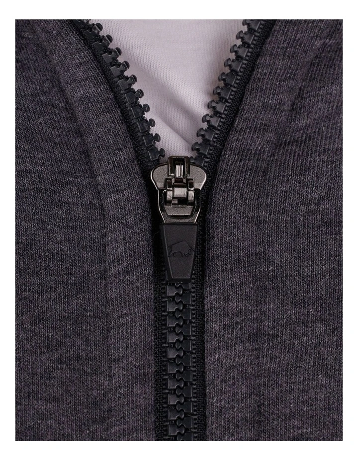 Activewear Zip Thru Hoodie in Gunmetal Grey image 5