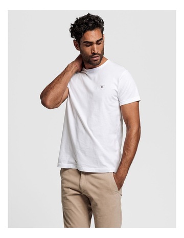 Gant Solid Short Sleeve T-Shirt White 