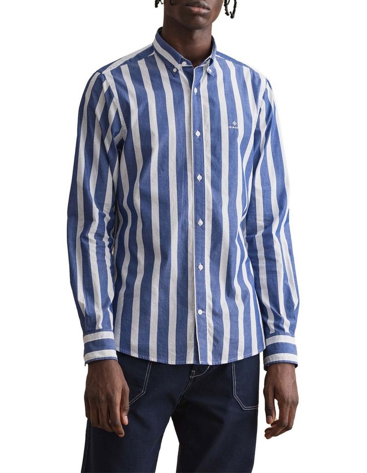 blue button down shirt