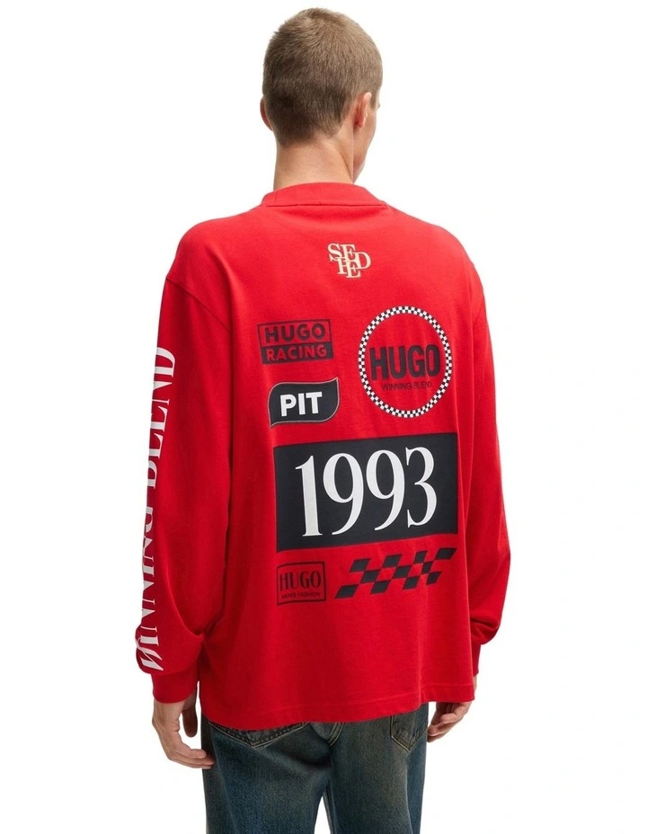 Dicruse Long Sleeve T-shirt in Open Pink image 2
