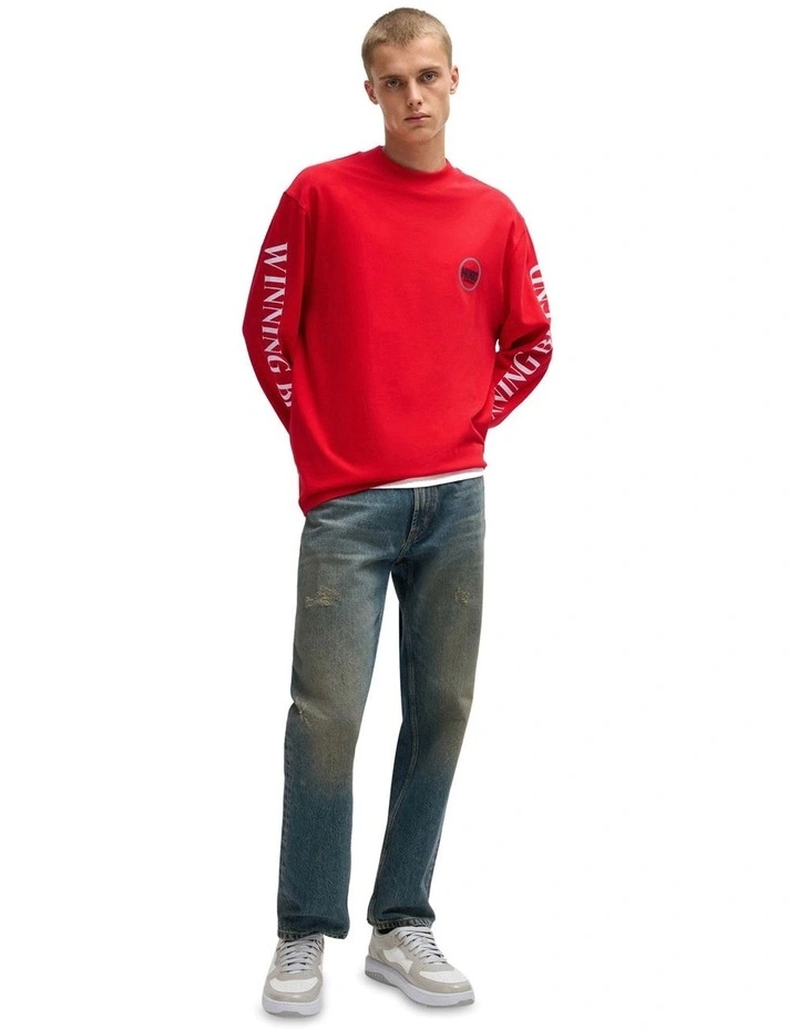 Dicruse Long Sleeve T-shirt in Open Pink image 4
