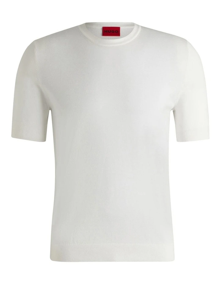 San Carl Knitted T-shirt in Natural image 5