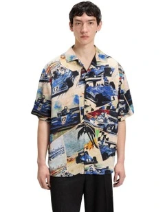 Espino Short Sleeve Shirt in Open Blue
