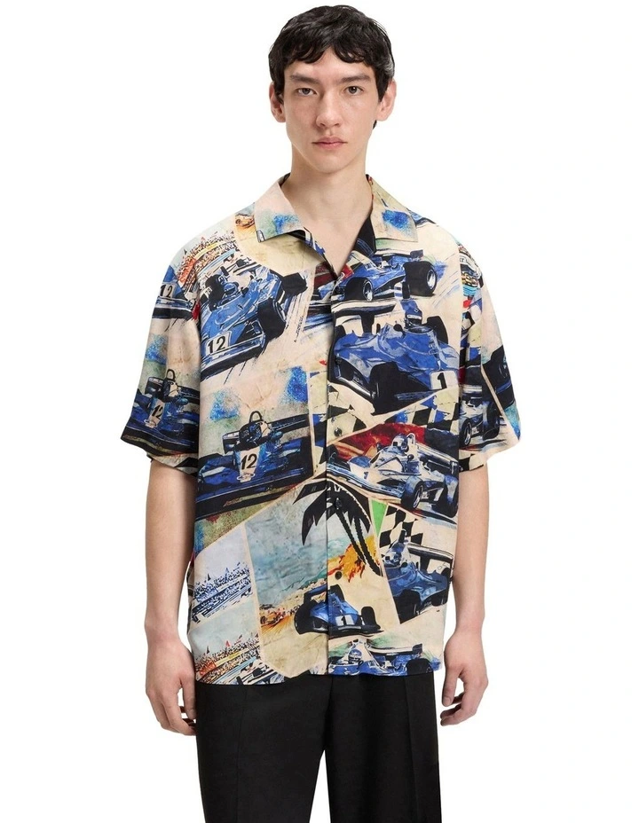 Espino Short Sleeve Shirt in Open Blue image 1