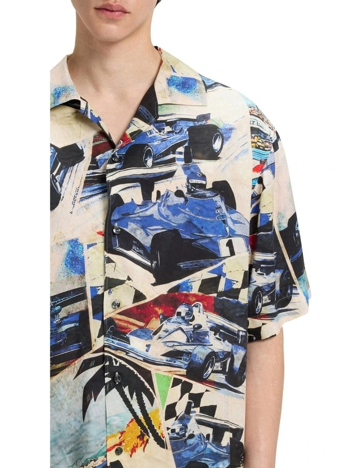 Espino Short Sleeve Shirt in Open Blue image 3
