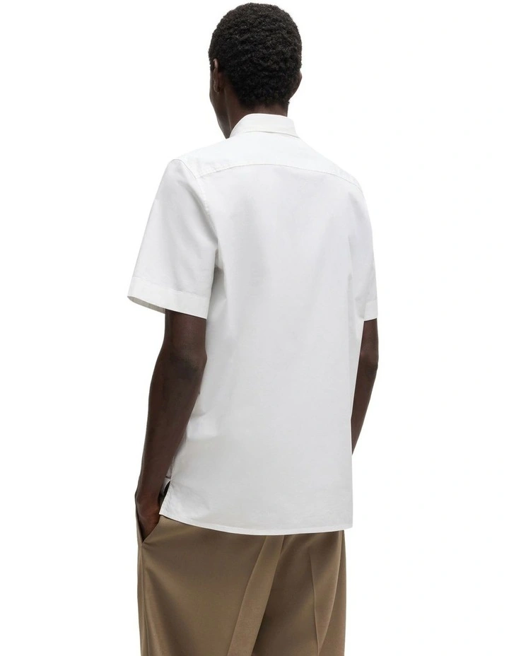Ebor Short Sleeve Shirt in Open White image 2