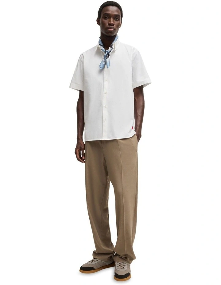 Ebor Short Sleeve Shirt in Open White image 4