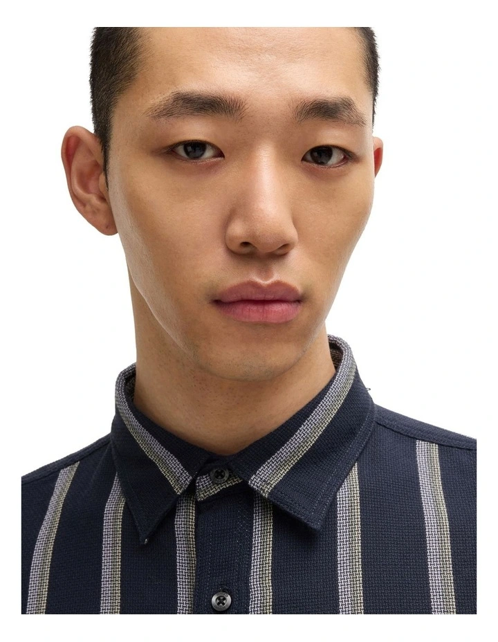 Eralino Short Sleeve Shirt in Dark Blue image 3