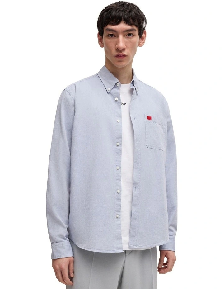 Evito Long Sleeve Shirt in Open Blue image 1