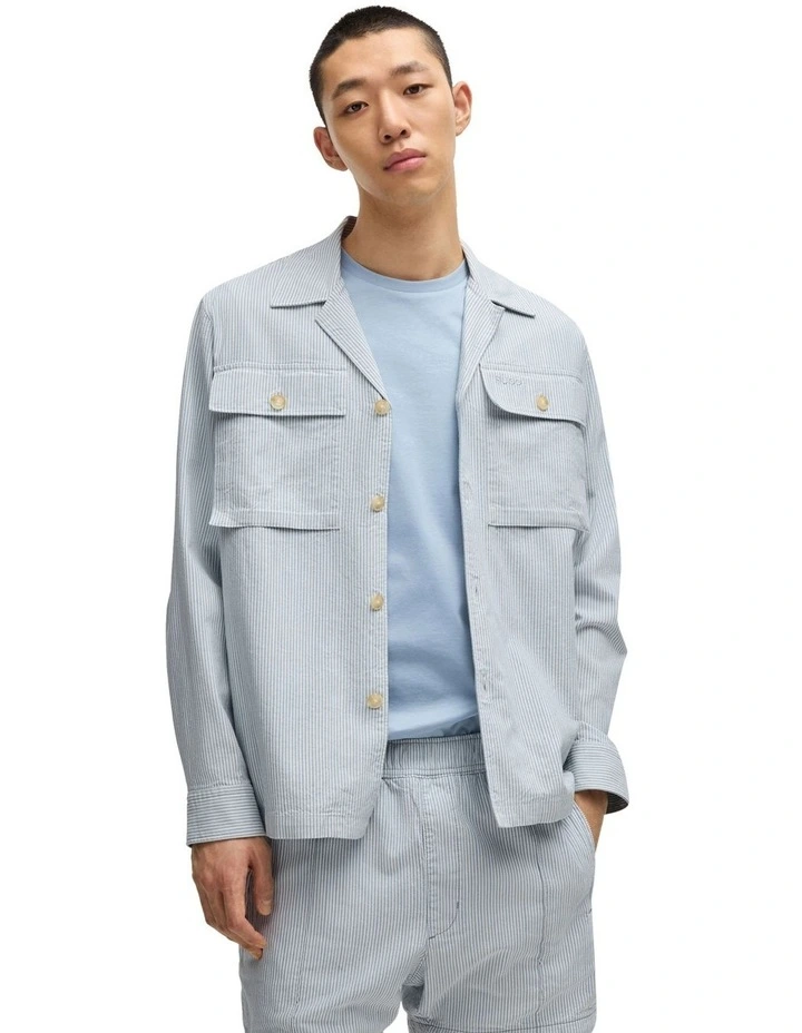 Egalo Long Sleeve Shirt in Open Blue image 1
