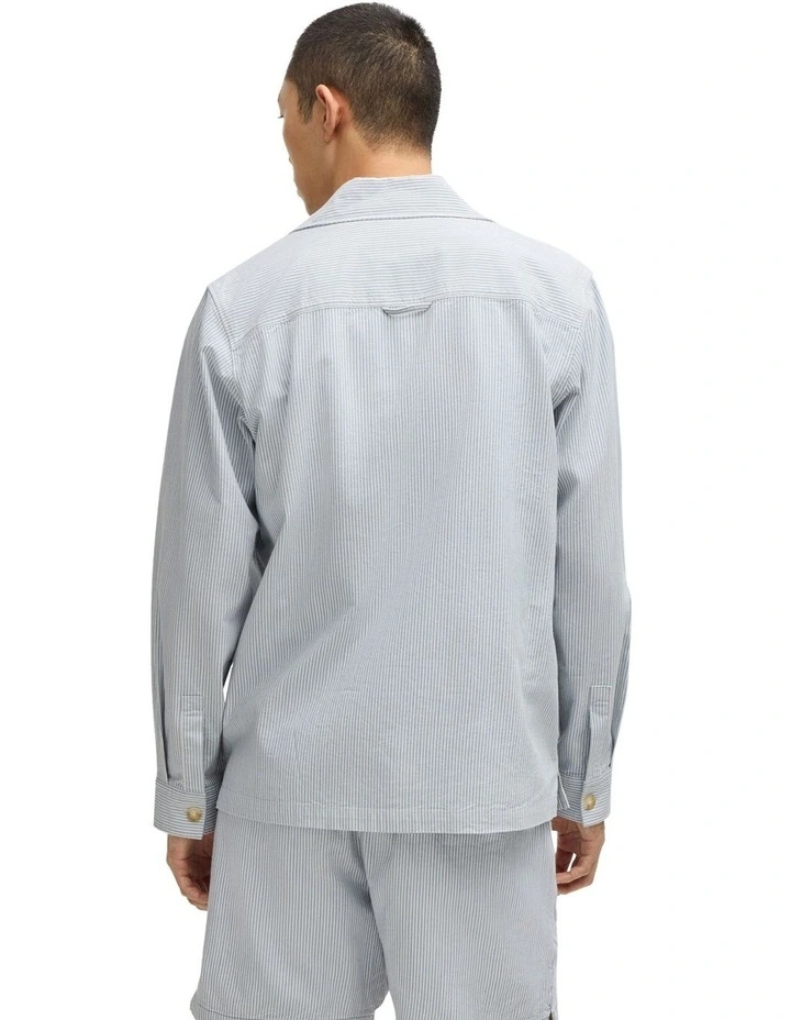 Egalo Long Sleeve Shirt in Open Blue image 2
