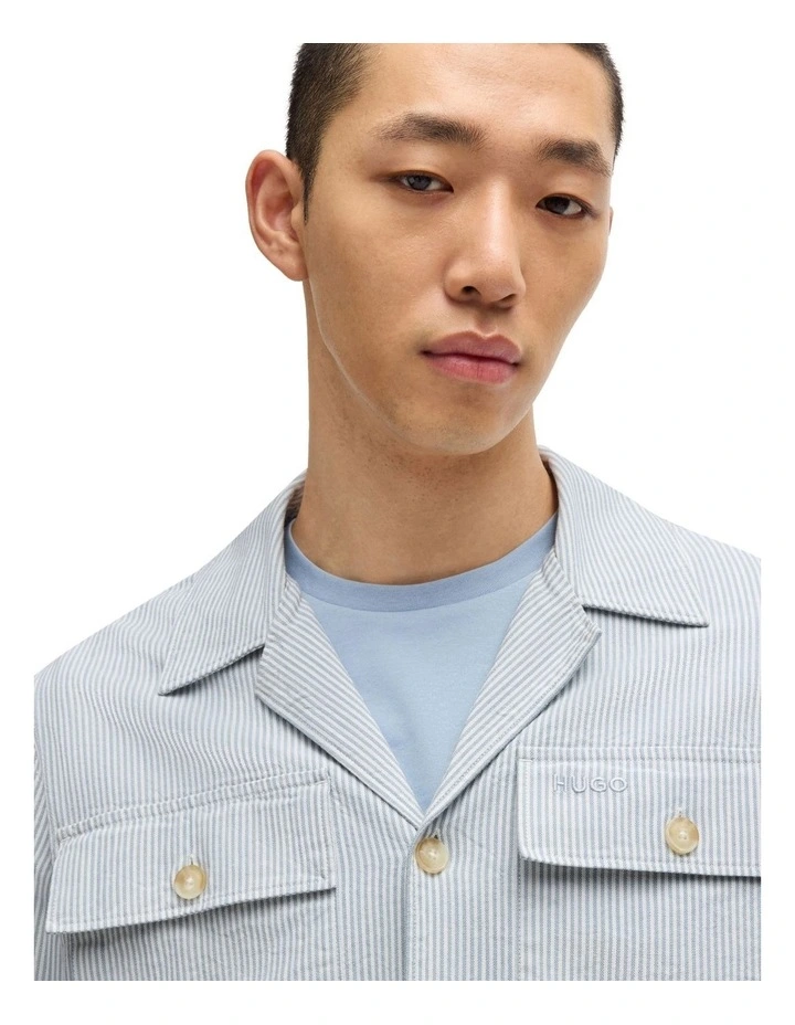 Egalo Long Sleeve Shirt in Open Blue image 3