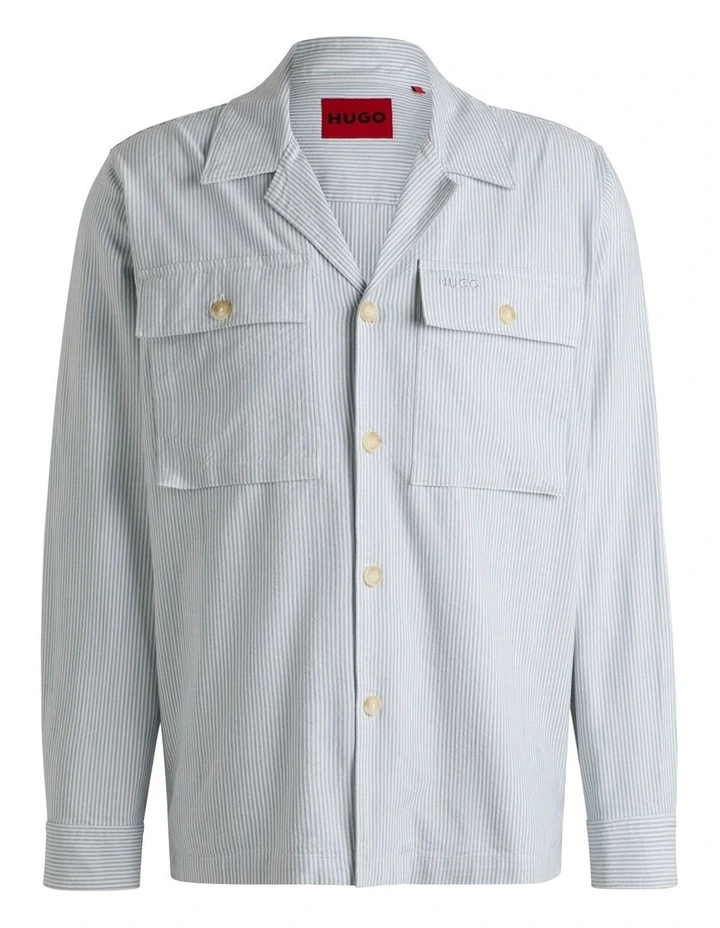 Egalo Long Sleeve Shirt in Open Blue image 5