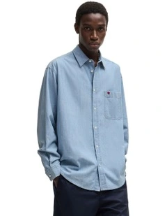 Erillo Long Sleeve Shirt in Light/Pastel Blue