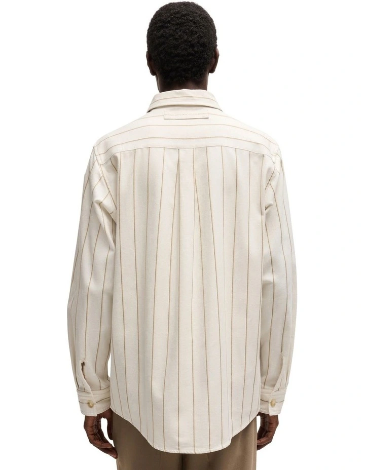 Ernius Long Sleeve Overshirt in Natural image 2